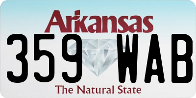 AR license plate 359WAB