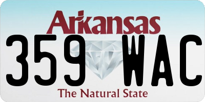 AR license plate 359WAC