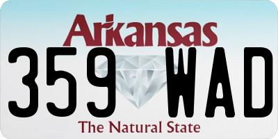 AR license plate 359WAD