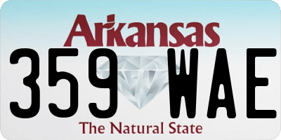 AR license plate 359WAE