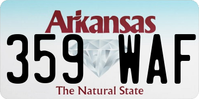 AR license plate 359WAF