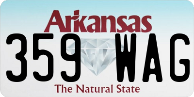 AR license plate 359WAG