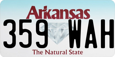 AR license plate 359WAH