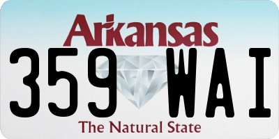 AR license plate 359WAI