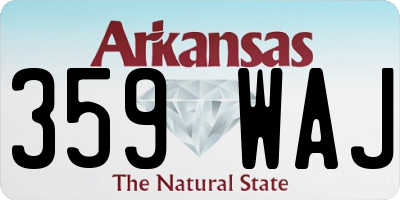 AR license plate 359WAJ