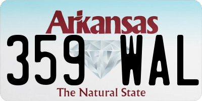 AR license plate 359WAL