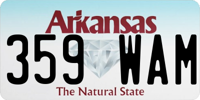 AR license plate 359WAM