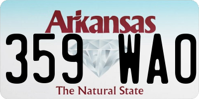 AR license plate 359WAO