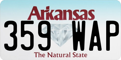 AR license plate 359WAP