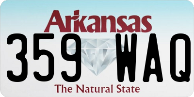 AR license plate 359WAQ