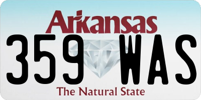 AR license plate 359WAS