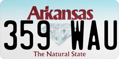 AR license plate 359WAU