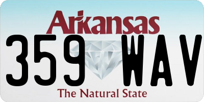 AR license plate 359WAV