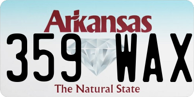 AR license plate 359WAX