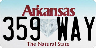 AR license plate 359WAY
