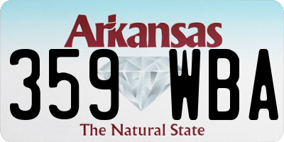 AR license plate 359WBA