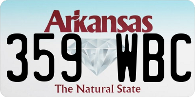 AR license plate 359WBC