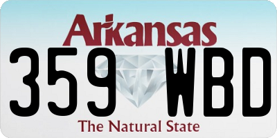 AR license plate 359WBD