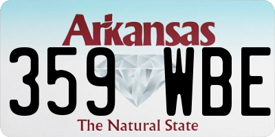 AR license plate 359WBE
