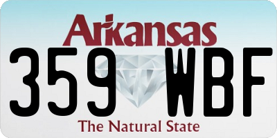 AR license plate 359WBF