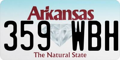 AR license plate 359WBH