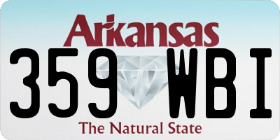 AR license plate 359WBI