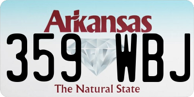AR license plate 359WBJ