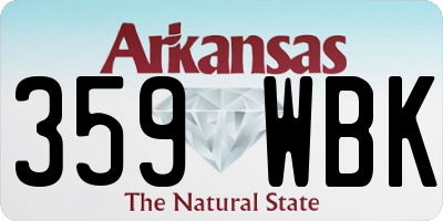 AR license plate 359WBK