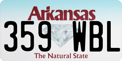AR license plate 359WBL