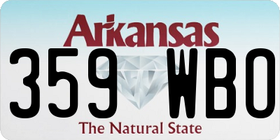AR license plate 359WBO