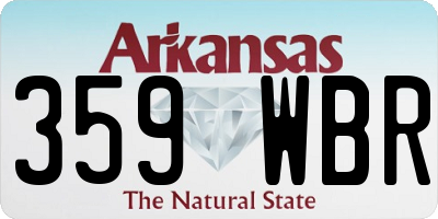 AR license plate 359WBR