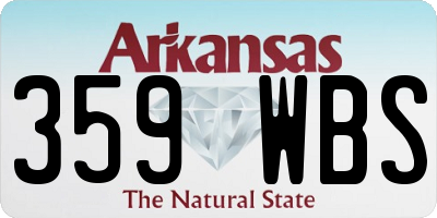 AR license plate 359WBS