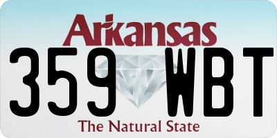 AR license plate 359WBT