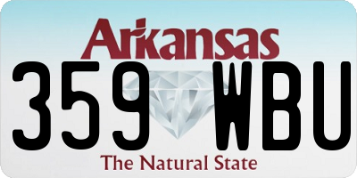 AR license plate 359WBU