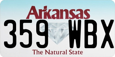 AR license plate 359WBX