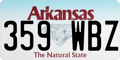 AR license plate 359WBZ