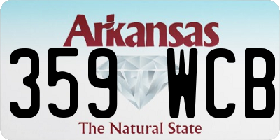 AR license plate 359WCB
