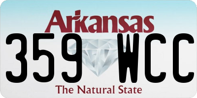 AR license plate 359WCC