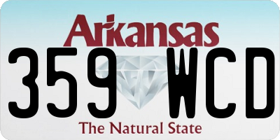 AR license plate 359WCD