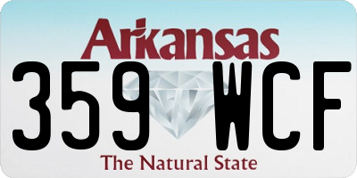 AR license plate 359WCF