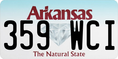 AR license plate 359WCI