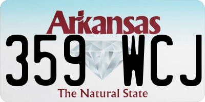 AR license plate 359WCJ