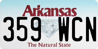 AR license plate 359WCN