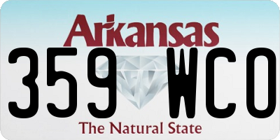 AR license plate 359WCO