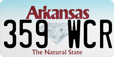 AR license plate 359WCR