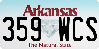 AR license plate 359WCS