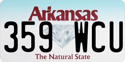 AR license plate 359WCU