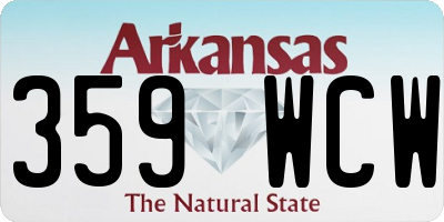 AR license plate 359WCW