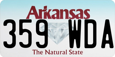 AR license plate 359WDA
