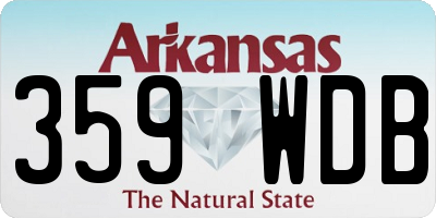 AR license plate 359WDB